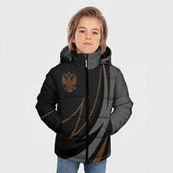 Куртка зимняя для мальчика Россия герб, цвет: 3D-черный — фото 2
