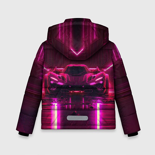 Зимняя куртка для мальчика Неоновый спорткар / 3D-Красный – фото 2