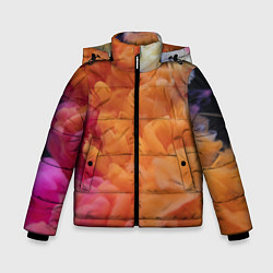 Куртка зимняя для мальчика Разноцветный дым сгустки, цвет: 3D-светло-серый