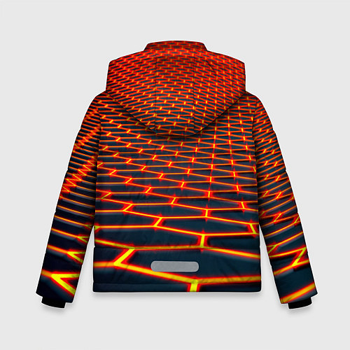 Зимняя куртка для мальчика Honeycomb yellow cyber / 3D-Красный – фото 2