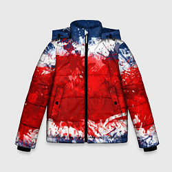 Куртка зимняя для мальчика Grunge strips colors, цвет: 3D-светло-серый