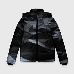 Куртка зимняя для мальчика Хромированные осколки броня, цвет: 3D-черный