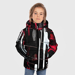 Куртка зимняя для мальчика Краски на стене, нейросеть, цвет: 3D-красный — фото 2