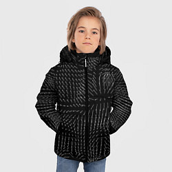 Куртка зимняя для мальчика Паттерн из стрелок, цвет: 3D-черный — фото 2