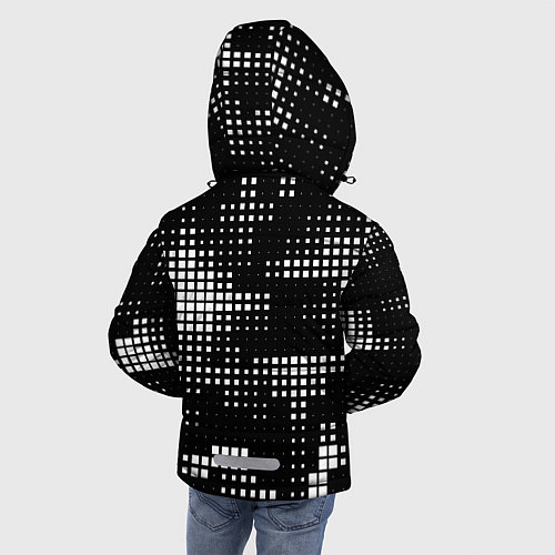 Зимняя куртка для мальчика Pixel art - abstraction / 3D-Светло-серый – фото 4