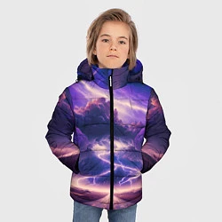 Куртка зимняя для мальчика Путь во вселенную, нейросеть, цвет: 3D-светло-серый — фото 2