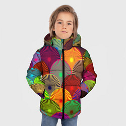 Куртка зимняя для мальчика Multicolored circles, цвет: 3D-светло-серый — фото 2