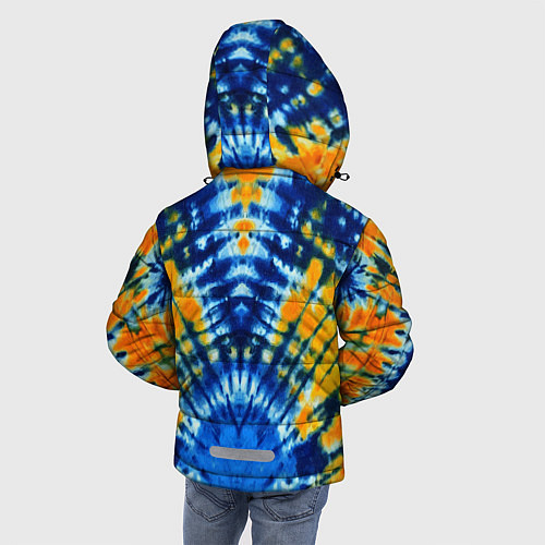 Зимняя куртка для мальчика Tie dye стиль хиппи / 3D-Светло-серый – фото 4