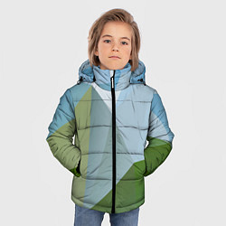 Куртка зимняя для мальчика Геометрические соединения фигур, цвет: 3D-черный — фото 2