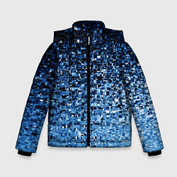 Куртка зимняя для мальчика Геометрическое множество синих кубов, цвет: 3D-красный