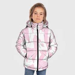 Куртка зимняя для мальчика Розовые альпаки - паттерн, цвет: 3D-светло-серый — фото 2