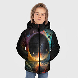 Куртка зимняя для мальчика Твоя вселенная, цвет: 3D-черный — фото 2