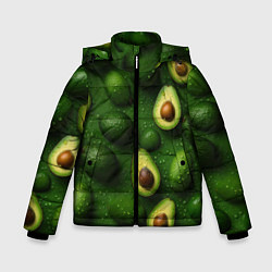 Куртка зимняя для мальчика Сочная текстура из авокадо, цвет: 3D-светло-серый