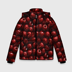 Зимняя куртка для мальчика Сочная текстура из вишни
