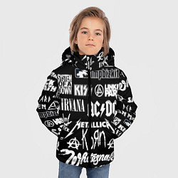 Куртка зимняя для мальчика Сборник тяжёлого рока, цвет: 3D-черный — фото 2