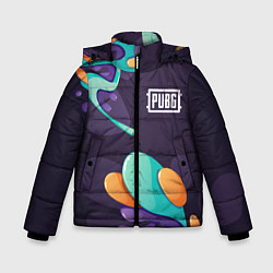 Куртка зимняя для мальчика PUBG graffity splash, цвет: 3D-черный