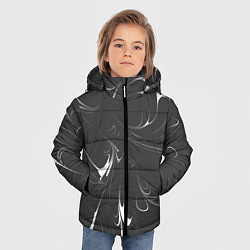 Куртка зимняя для мальчика Черно-белый узор, цвет: 3D-светло-серый — фото 2