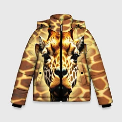 Куртка зимняя для мальчика Жирафа, цвет: 3D-черный