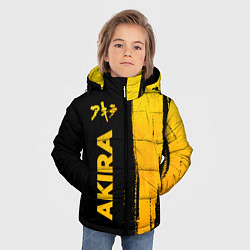 Куртка зимняя для мальчика Akira - gold gradient: по-вертикали, цвет: 3D-черный — фото 2
