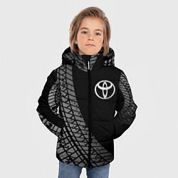 Куртка зимняя для мальчика Toyota tire tracks, цвет: 3D-черный — фото 2