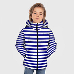 Куртка зимняя для мальчика Тельняшка синяя ВМФ, цвет: 3D-красный — фото 2