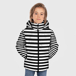 Куртка зимняя для мальчика Тельняшка черная Подводного флота ВМФ, цвет: 3D-светло-серый — фото 2