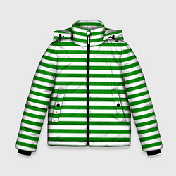 Куртка зимняя для мальчика Тельняшка зеленая Пограничных войск, цвет: 3D-черный