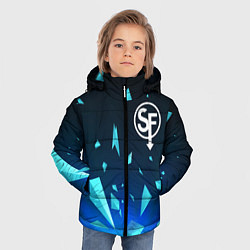 Куртка зимняя для мальчика Sally Face взрыв частиц, цвет: 3D-черный — фото 2