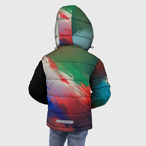 Зимняя куртка для мальчика Абстрактный туман / 3D-Светло-серый – фото 4