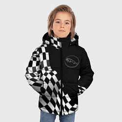 Куртка зимняя для мальчика Jaguar racing flag, цвет: 3D-черный — фото 2