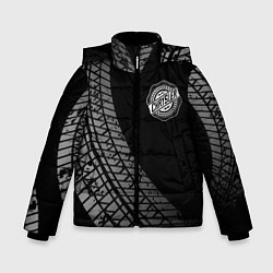 Куртка зимняя для мальчика Chrysler tire tracks, цвет: 3D-черный