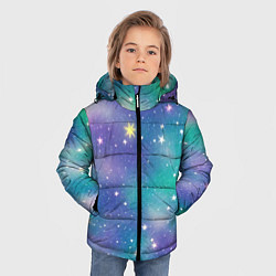 Куртка зимняя для мальчика Космическое сияние волшебное, цвет: 3D-красный — фото 2