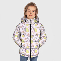 Куртка зимняя для мальчика Лимоны паттерн, цвет: 3D-красный — фото 2