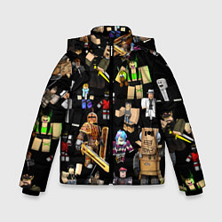 Куртка зимняя для мальчика Роблокс и его персонажи, цвет: 3D-черный