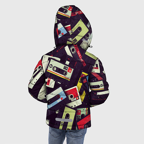 Зимняя куртка для мальчика Кассета 90-е / 3D-Светло-серый – фото 4
