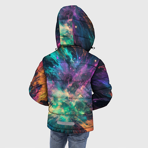 Зимняя куртка для мальчика Астрономический пейзаж / 3D-Светло-серый – фото 4