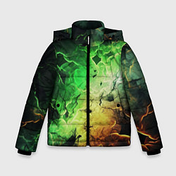 Куртка зимняя для мальчика Зеленый взрыв, цвет: 3D-красный