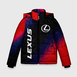 Куртка зимняя для мальчика Lexus красный карбон, цвет: 3D-черный