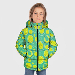 Куртка зимняя для мальчика Теннисные мячики, цвет: 3D-светло-серый — фото 2