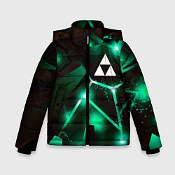 Куртка зимняя для мальчика Zelda разлом плит, цвет: 3D-черный