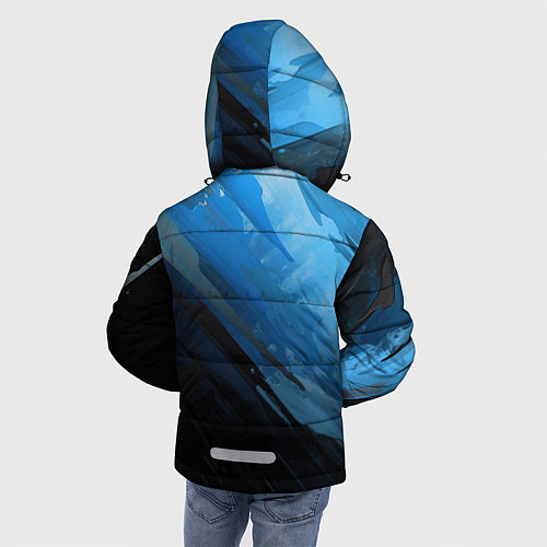 Зимняя куртка для мальчика Black blue style / 3D-Светло-серый – фото 4