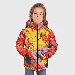 Куртка зимняя для мальчика ФК Манчестер Юнайтед команда, цвет: 3D-светло-серый — фото 2
