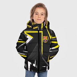 Куртка зимняя для мальчика ФК Барселона эмблема, цвет: 3D-светло-серый — фото 2
