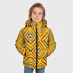 Куртка зимняя для мальчика Золотистый паттерн, цвет: 3D-светло-серый — фото 2