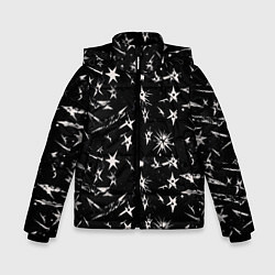 Куртка зимняя для мальчика Звездный принт, цвет: 3D-черный