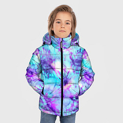 Куртка зимняя для мальчика Морское дно узор - тай-дай, цвет: 3D-светло-серый — фото 2