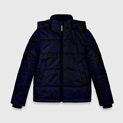 Куртка зимняя для мальчика Абстракция черно-синий туманность, цвет: 3D-черный