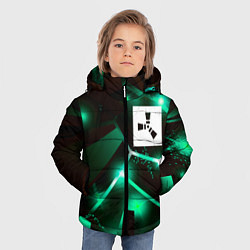 Куртка зимняя для мальчика Rust разлом плит, цвет: 3D-черный — фото 2