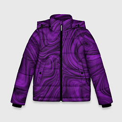 Куртка зимняя для мальчика Фиолетовая абстракция размытие, цвет: 3D-черный