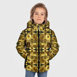 Куртка зимняя для мальчика Золотые защитные пластины, цвет: 3D-черный — фото 2